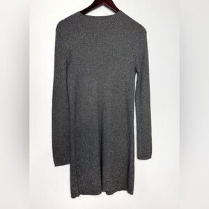 Madewell Woman’s Long sleeve Sweater Dress Large Taupe Metallic Holiday Party